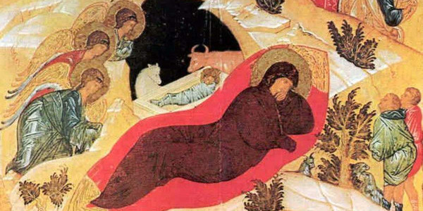 Narodzenie Chrystusa, Andriej Rublow, ikona XV w.