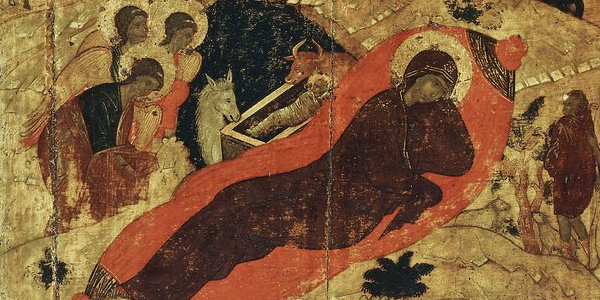 Narodzenie Chrystusa, Andriej Rublow, ikona XV w.