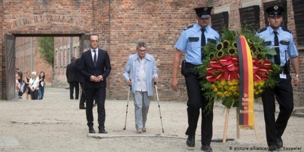 Auschwitz 2019: Marian Turski i szef niemieckiej dyplomacji Heiko Maas
