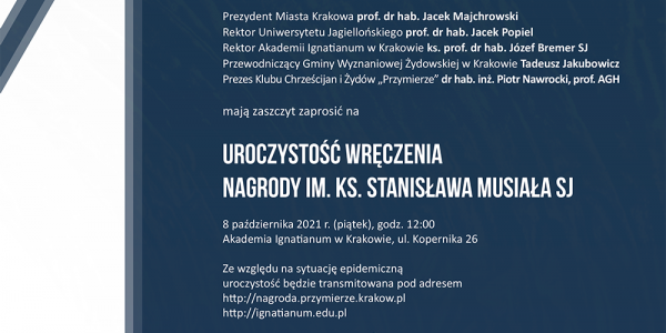Nagroda im. ks. Stanisława Musiała - plakat