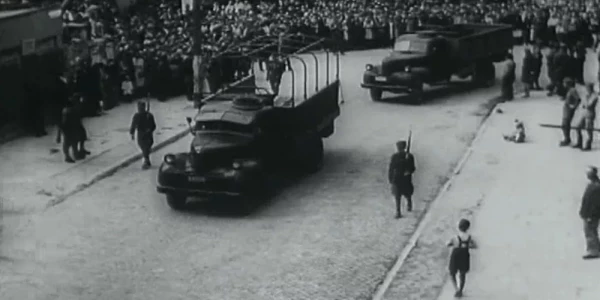 Pogrzeb ofiar pogromu w Kielcach 4 lipca 1946.