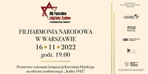 Kadisz 1942 Filharmonia Narodowa w Warszawie - plakat