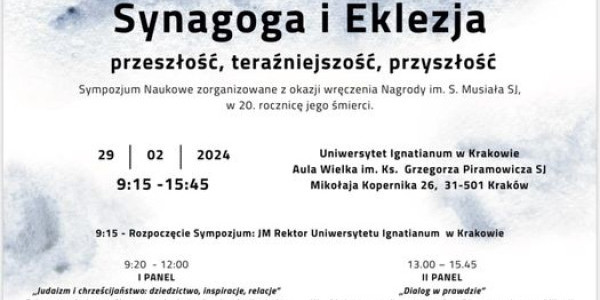 Sympozjum Naukowe: Synagoga i Eklezja