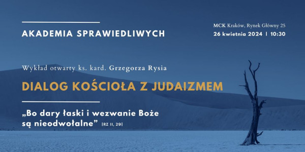 Dialog Kościoła z judaizmem, Akademia Sprawiedliwych - plakat