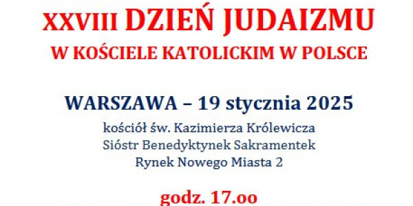 Dzień Judaizmu w  Warszawie